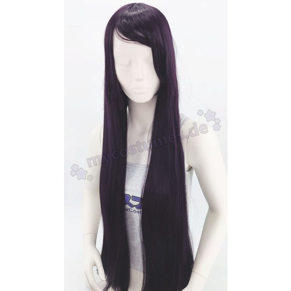 Keiko Perücke 100cm glatt mit Pony Lila | Belladonna