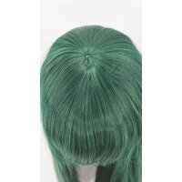 Keiko Perücke 100cm glatt mit Pony Grün | Wakame