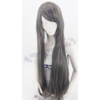Keiko Perücke 100cm glatt mit Pony Grau | Marble