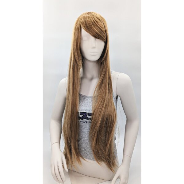 Keiko Perücke 100cm glatt mit Pony Blond | Flaxen