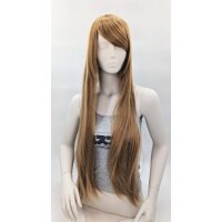 Keiko Perücke 100cm glatt mit Pony Blond | Flaxen