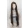 Keiko Perücke 100cm glatt mit Pony Braun | Samtbraun