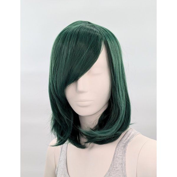 Hana Perücke 40cm mit Pony Dunkelgrün | Wakame