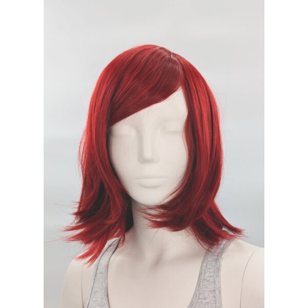 Hana Perücke 40cm mit Pony Rot | Bordeaux