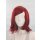 Hana Perücke 40cm mit Pony Rot | Bordeaux