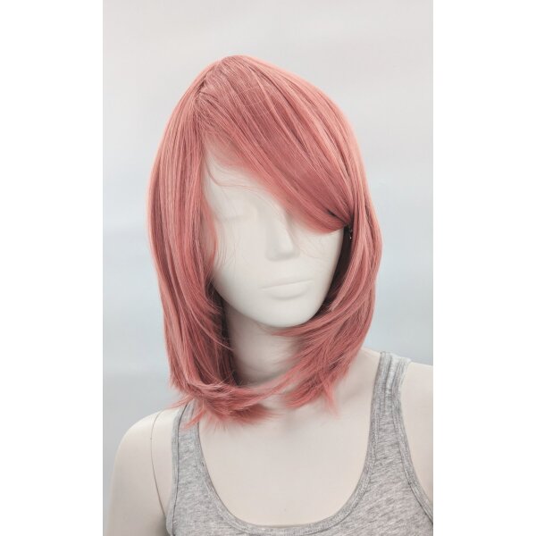 Hana Perücke 40cm mit Pony Rosa | Dusty Pink