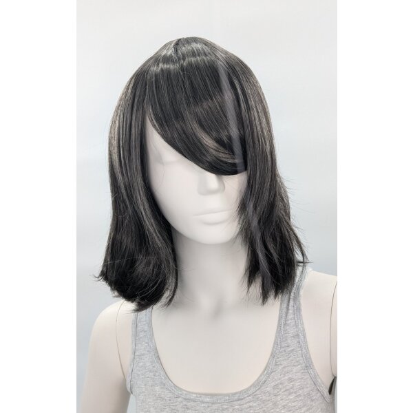 Hana Wig - 40cm straight with bangs Dark Grey