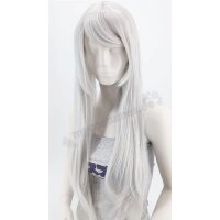 Misaki Perücke 80cm glatt mit Pony Grau | Blizzard