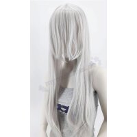 Misaki Perücke 80cm glatt mit Pony Grau | Blizzard