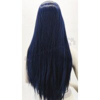 Misaki Perücke 80cm glatt mit Pony Blau | Nightblue