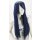 Misaki Perücke 80cm glatt mit Pony Blau | Nightblue