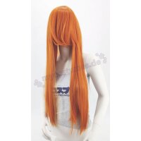 Misaki Perücke 80cm glatt mit Pony Orange | Carrot