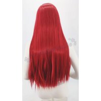 Misaki Perücke 80cm glatt mit Pony Rot | Bordeaux
