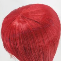 Misaki Perücke 80cm glatt mit Pony Rot | Bordeaux
