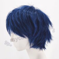 Momo Perücke 30cm kurz gestuft blau | Navy