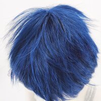 Momo Perücke 30cm kurz gestuft blau | Navy