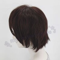 Momo Perücke 30cm kurz gestuft braun | Darkbrown