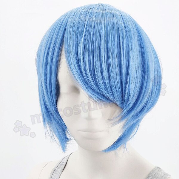 Himari Cosplay Perücke Hellblau | 30cm kurz glatt Cloud