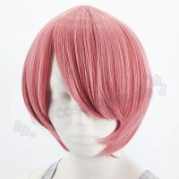Himari Cosplay Perücke Rosa | 30cm kurz glatt Dusty...