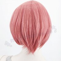 Himari Cosplay Perücke Rosa | 30cm kurz glatt Dusty Pink