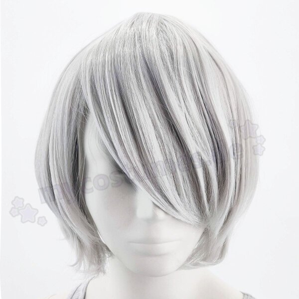 Himari Cosplay Perücke Silber | 30cm kurz glatt Blizzard