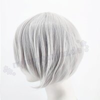 Himari Cosplay Perücke Silber | 30cm kurz glatt...