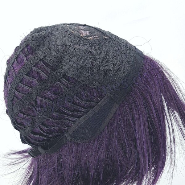 Himari Cosplay Perücke Dunkellila | 30cm kurz glatt Darkpurple