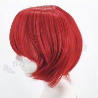 Himari Cosplay Perücke Rot | 30cm kurz glatt Scarlet
