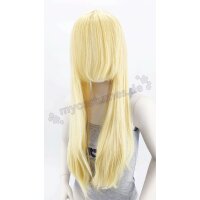 Misaki Perücke 80cm glatt mit Pony Hellblond | Angel