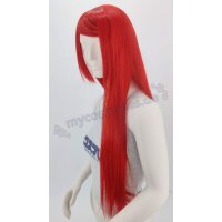 Misaki Perücke 80cm glatt mit Pony Rot | Scarlet