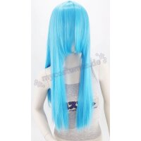 Misaki Perücke 80cm glatt mit Pony Blau | Poolparty