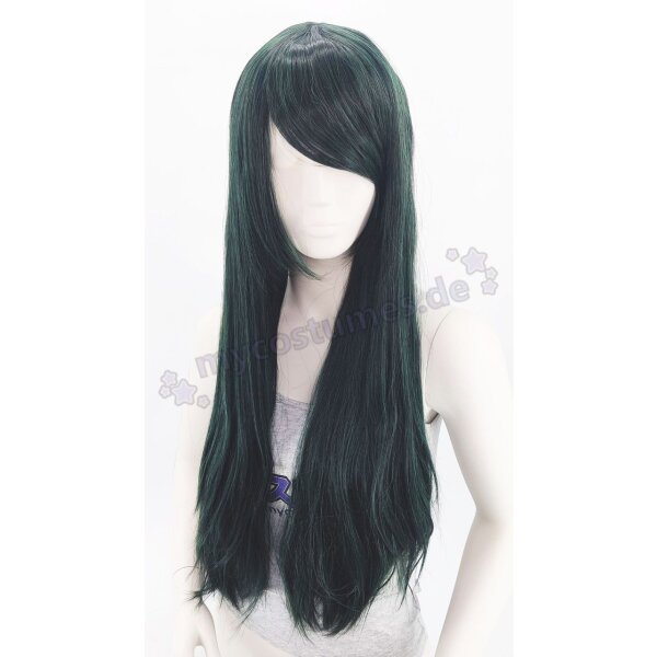 Misaki Perücke 80cm glatt mit Pony Grün | Darkgreen