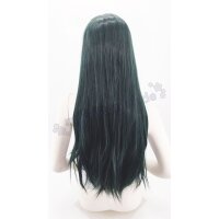 Misaki Perücke 80cm glatt mit Pony Grün | Darkgreen