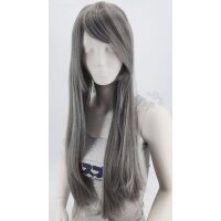 Misaki Perücke 80cm glatt mit Pony Grau | Grey