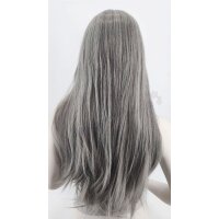 Misaki Perücke 80cm glatt mit Pony Grau | Grey