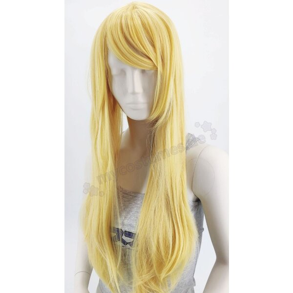 Misaki Perücke 80cm glatt mit Pony Blond | Cheescake