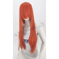 Misaki Perücke 80cm glatt mit Pony Rot | Coral