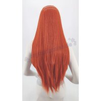 Misaki Perücke 80cm glatt mit Pony Rot | Coral