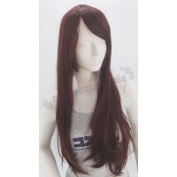 Misaki Perücke 80cm glatt mit Pony Braun | Elegance