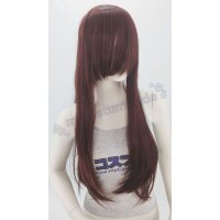 Misaki Perücke 80cm glatt mit Pony Braun | Elegance