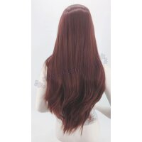 Misaki Perücke 80cm glatt mit Pony Braun | Elegance