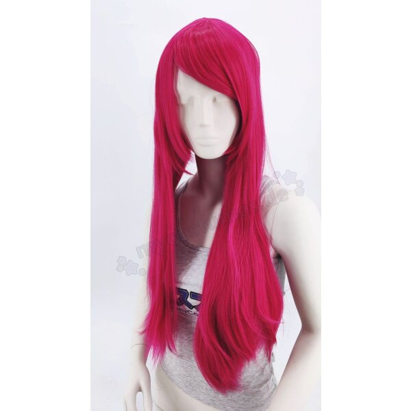 Misaki Perücke 80cm glatt mit Pony Pink| KissKiss