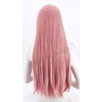 Misaki Perücke 80cm glatt mit Pony Rosa | Dusty Pink