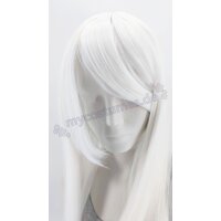 Misaki Perücke 80cm glatt mit Pony Weiß | Snowwhite