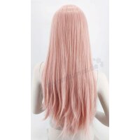 Misaki Perücke 80cm glatt mit Pony Rosa | Macaron